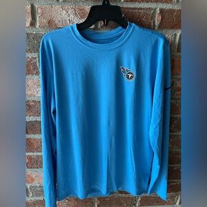 Blue long-sleeved Tennessee Titans official NFL apparel